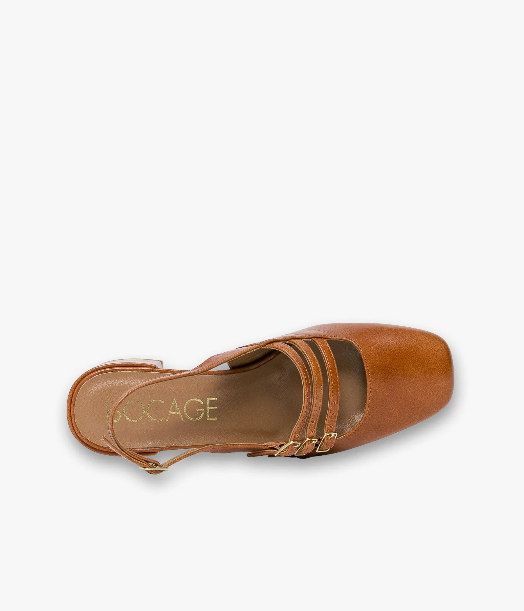 Femme Bocage Slingbacks|Escarpins>BABIES DEMI COGNAC