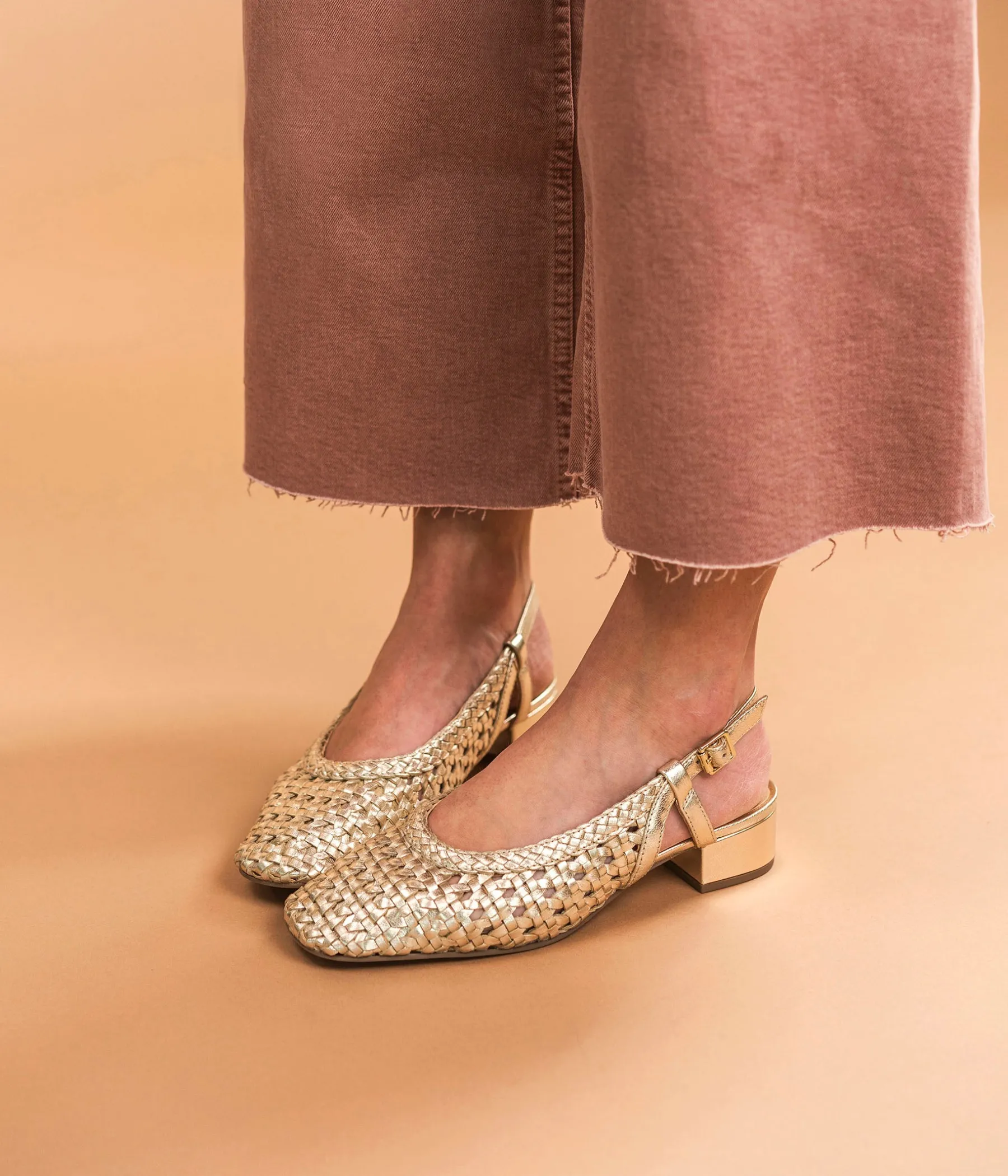 Femme Bocage Slingbacks|Ballerines>BALLERINE SALINA PLATINE
