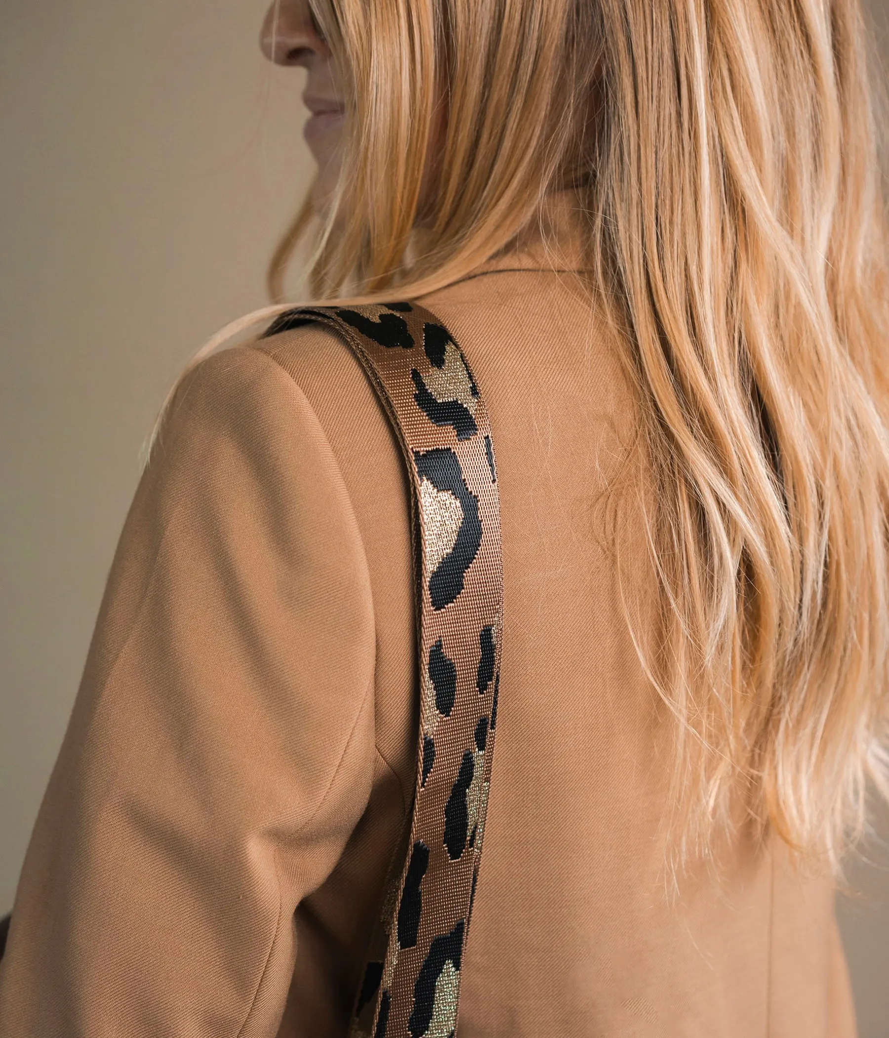 Femme Bocage Bandoulières Amovibles>BANDOULIERE DE SAC ZEBUS BEIGE