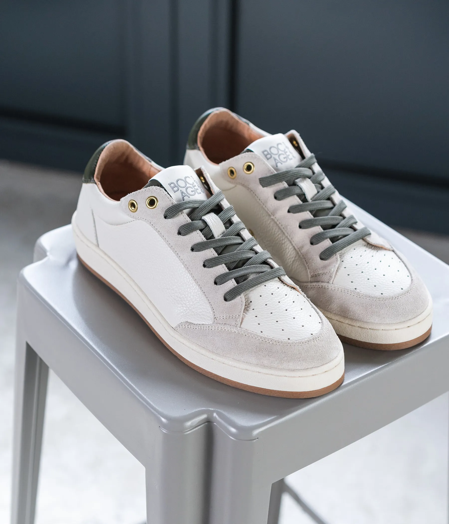 Homme Bocage Baskets>BASKET KASPER BLANC CASSE