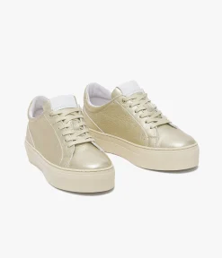 Femme Bocage Baskets>BASKET LIZON PLATINE