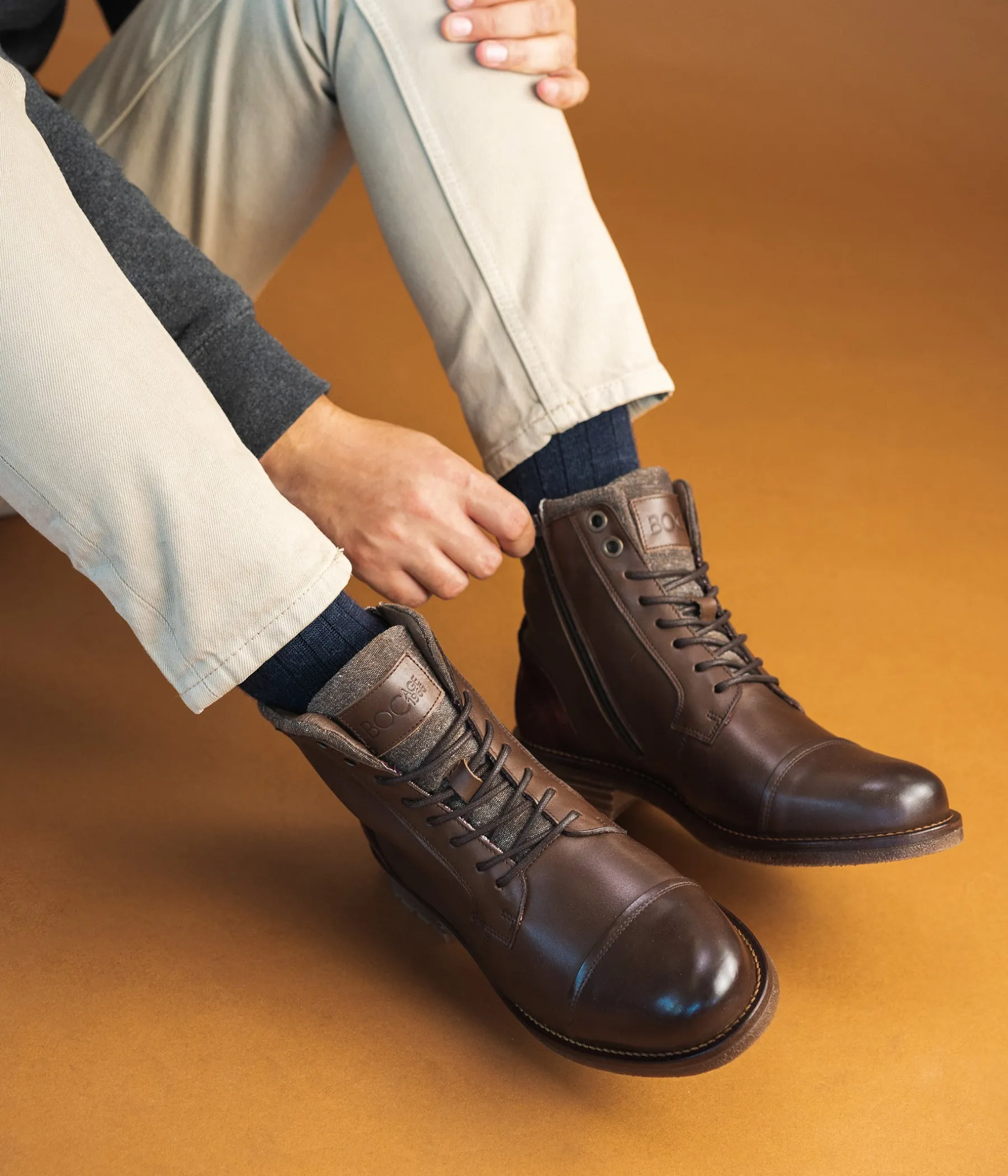 Homme Bocage Boots>BOOTS GABIN MARRON