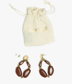 Femme Bocage Bijoux>BOUCLES D'OREILLES ANNELOU CHOCOLAT