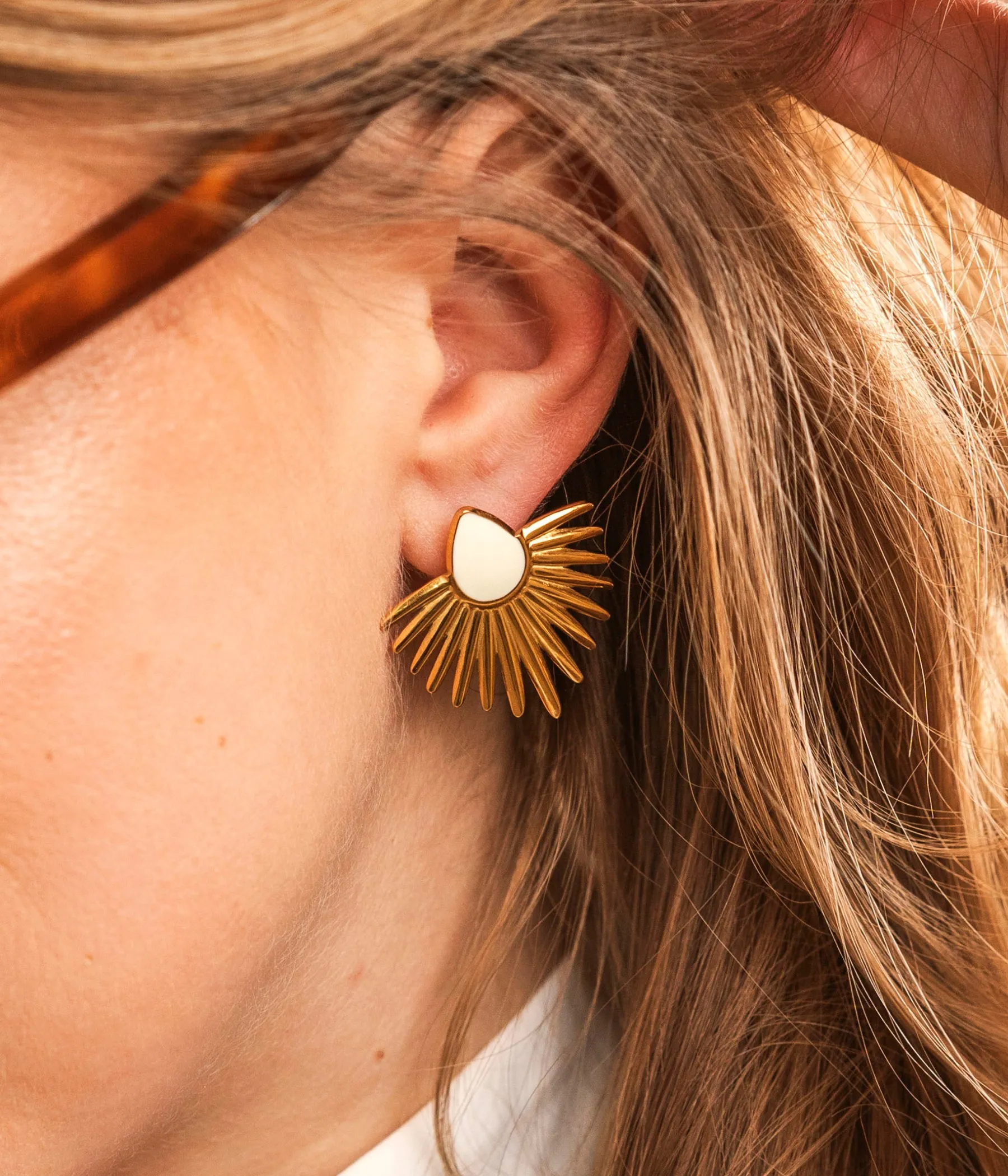 Femme Bocage Bijoux>BOUCLES D'OREILLES BRITT BLANC