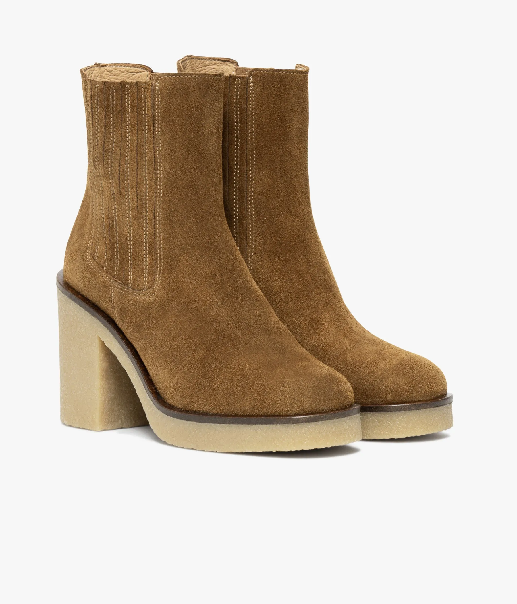 Femme Bocage Boots & Bottines>CHELSEA BOOTS ELLI COGNAC