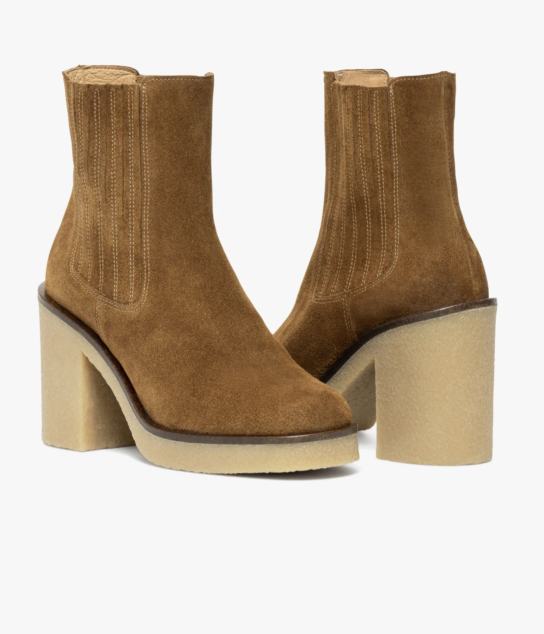 Femme Bocage Boots & Bottines>CHELSEA BOOTS ELLI COGNAC