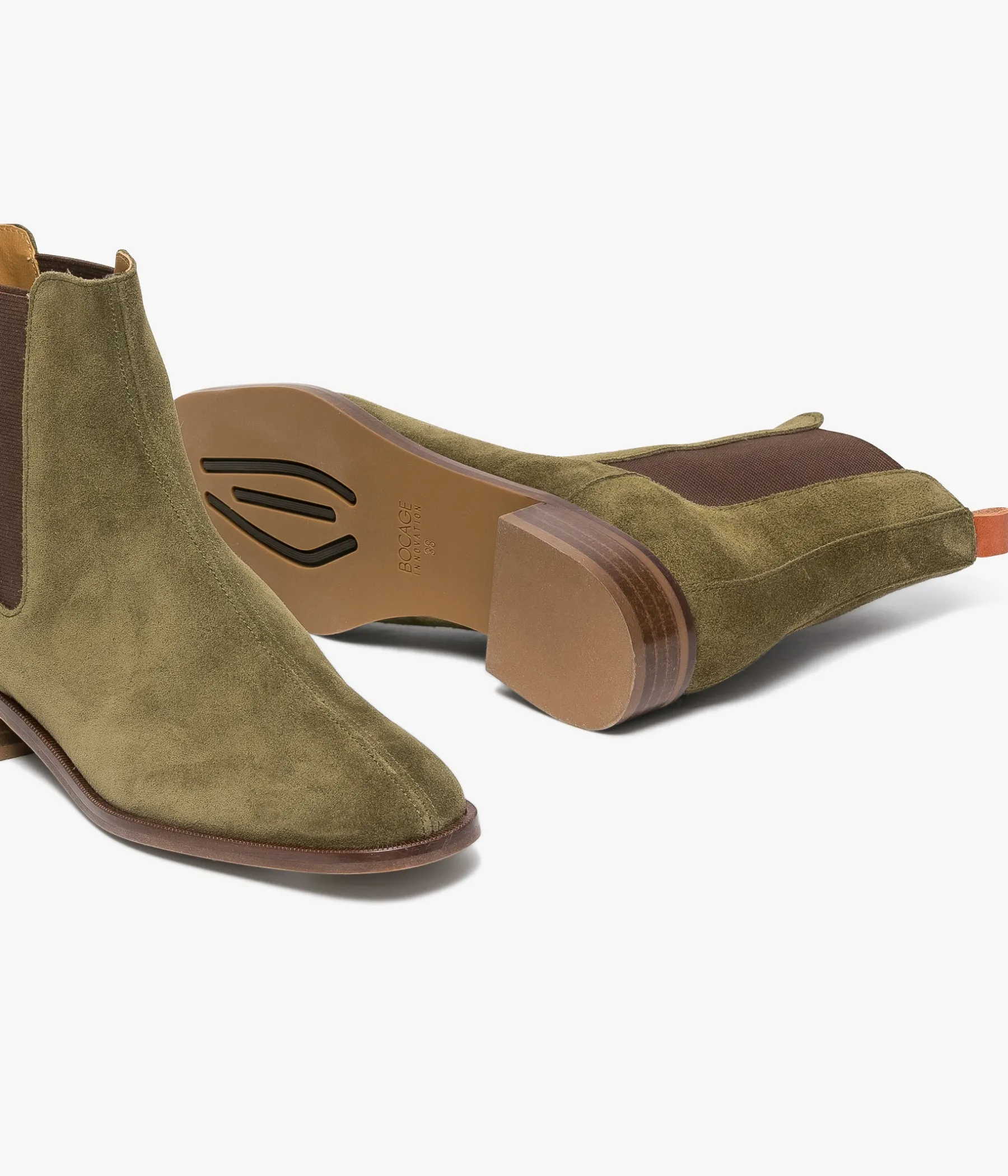 Femme Bocage Boots & Bottines>CHELSEA BOOTS SANTIA KAKI