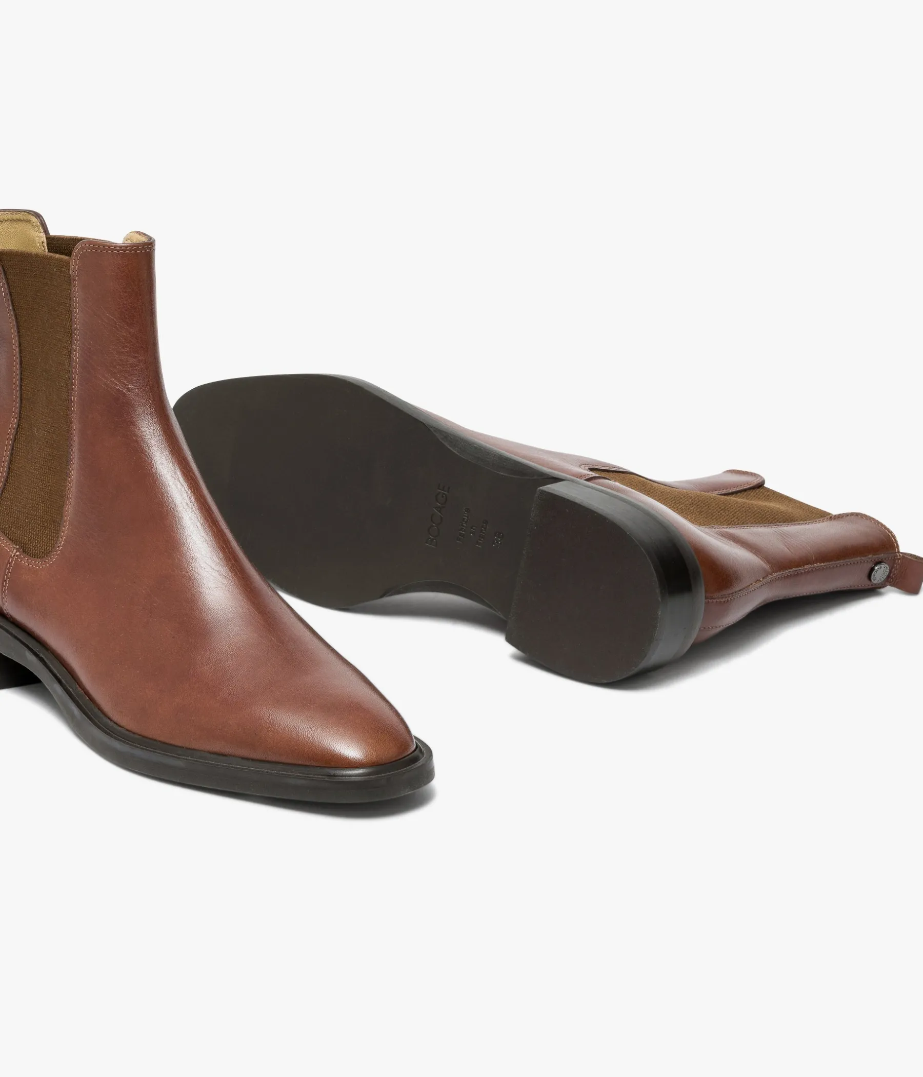 Femme Bocage Boots & Bottines>CHELSEA BOOTS SHELBY COGNAC