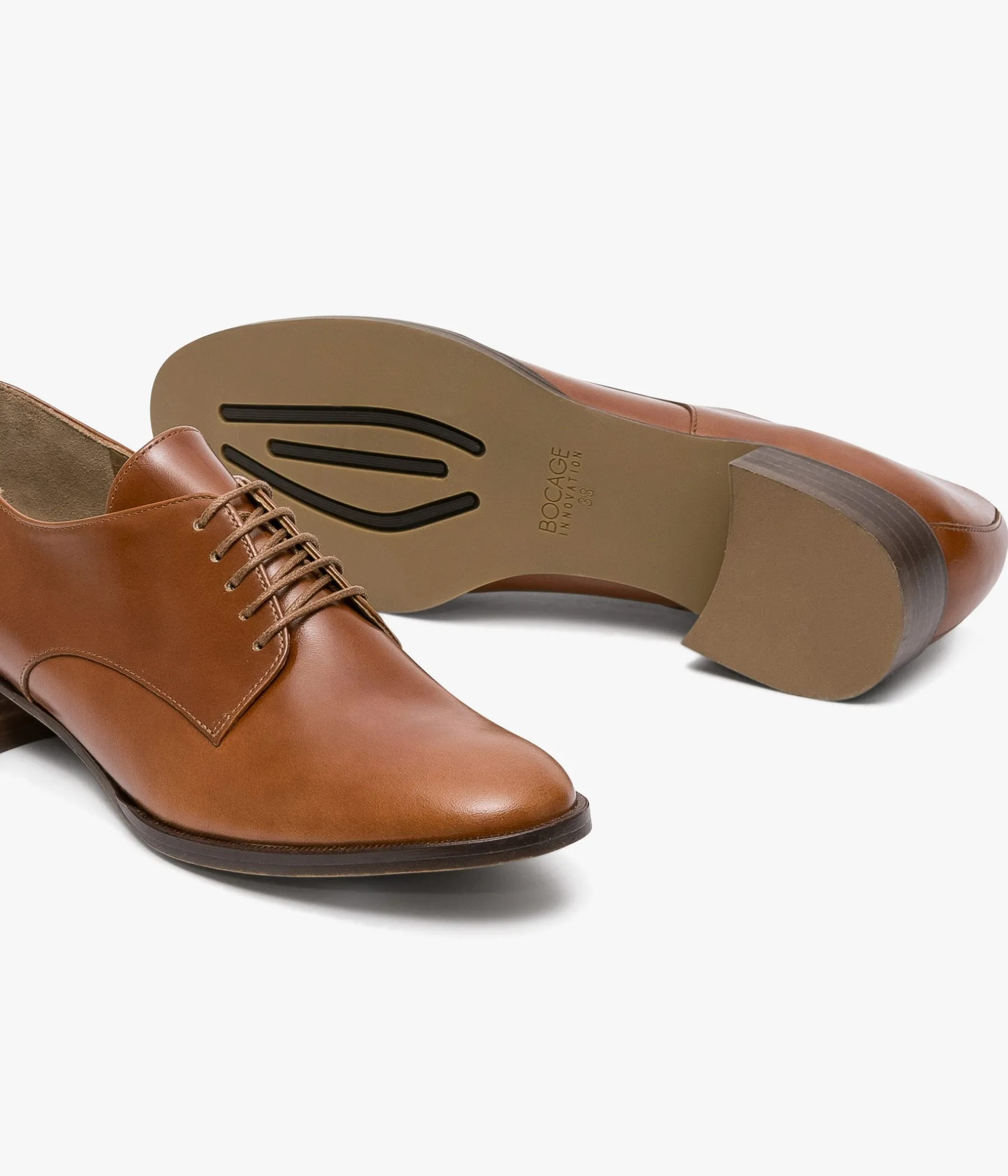Femme Bocage Mocassins|Derbies>DERBY CAROLINA COGNAC