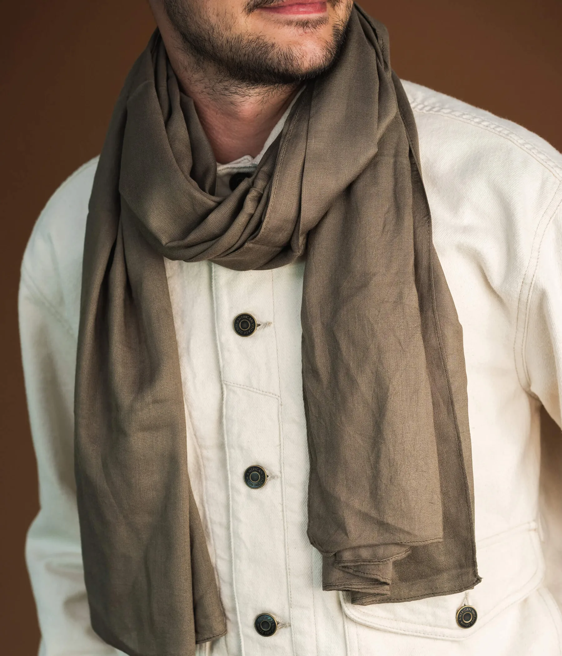 Homme Bocage Foulards>ECHARPE CALISSON KAKI