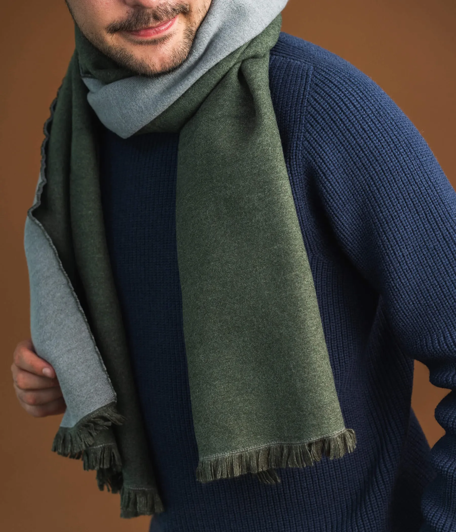 Homme Bocage Foulards>ECHARPE CAMILLE KAKI