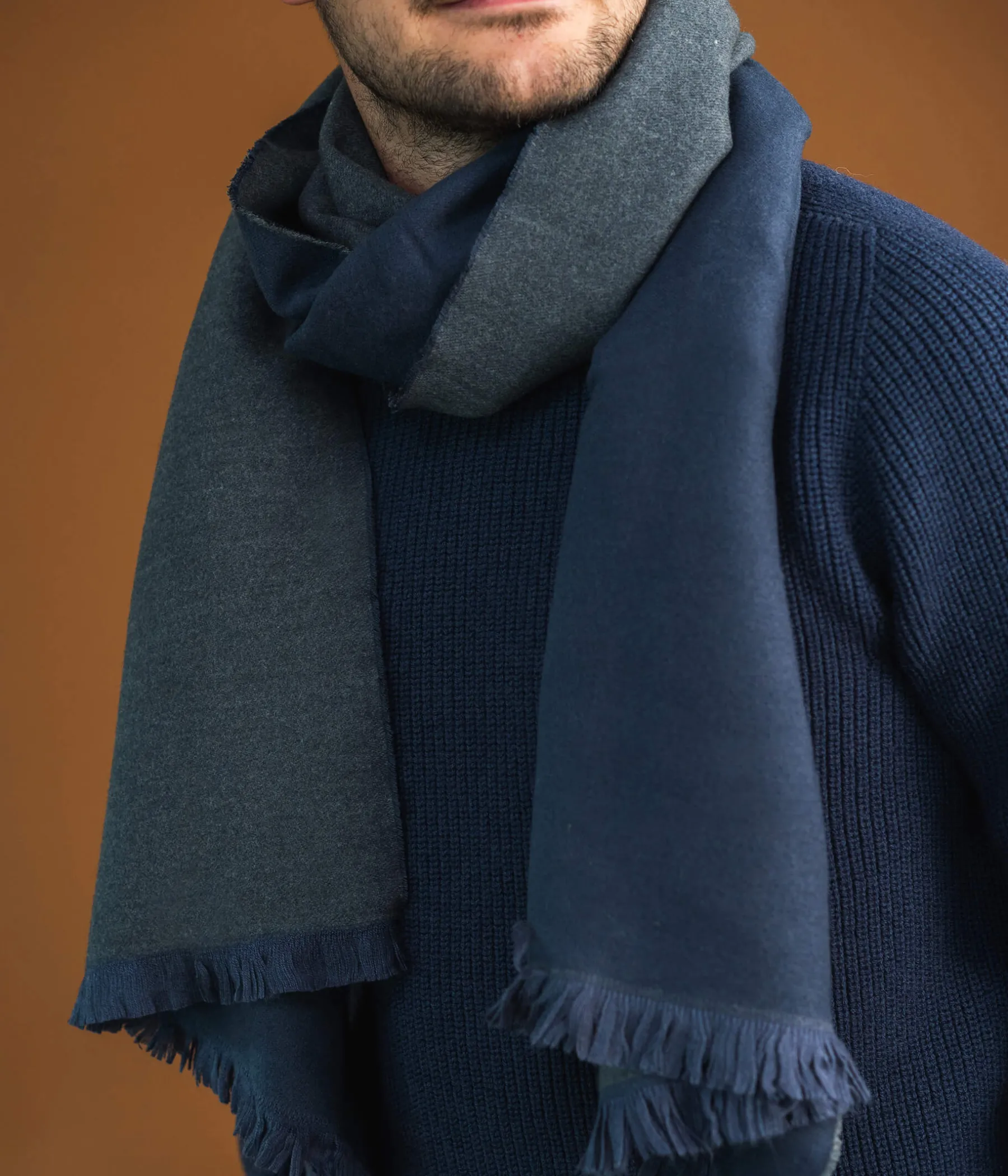 Homme Bocage Foulards>ECHARPE CAMILLE MARINE