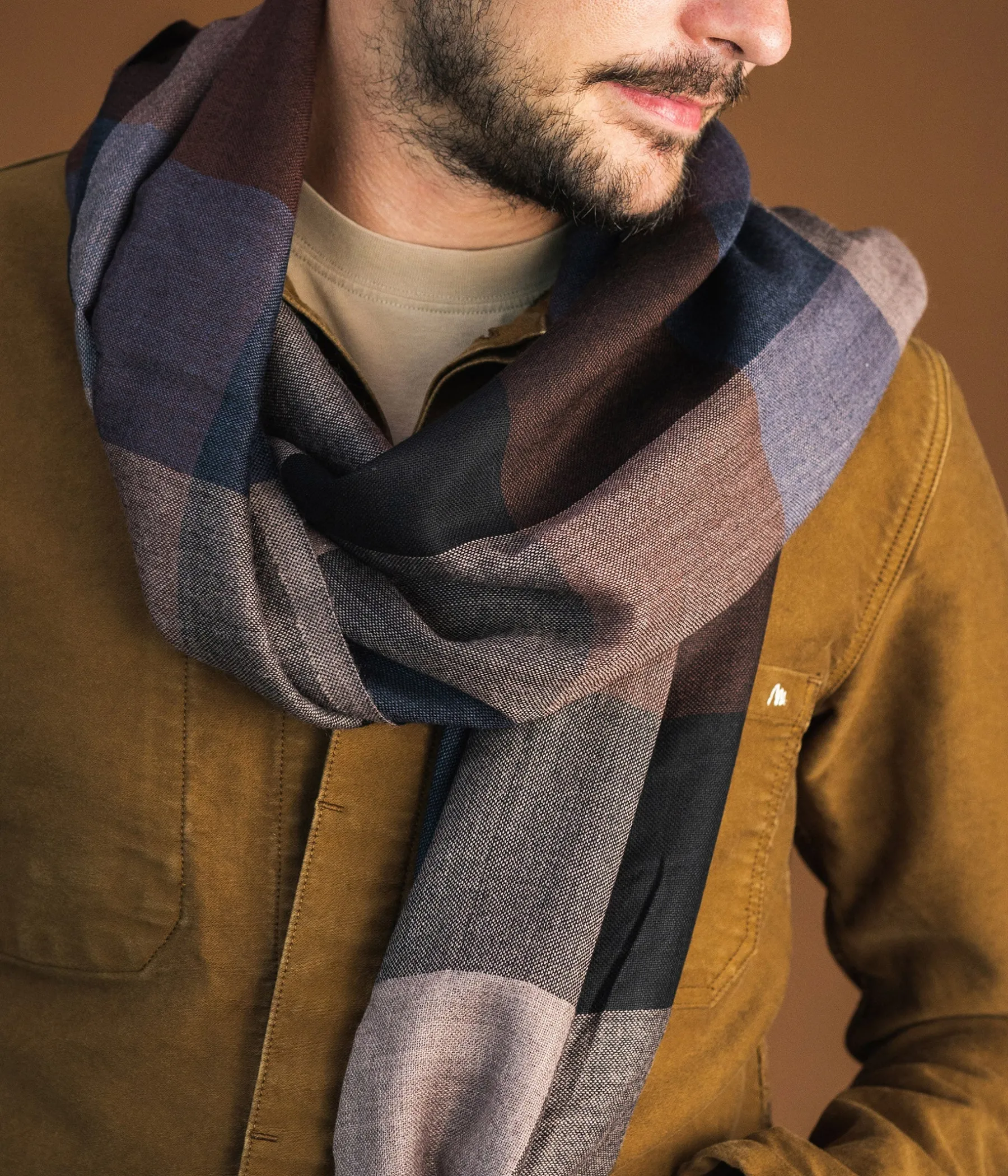 Homme Bocage Foulards>ECHARPE CONSTANT MARINE