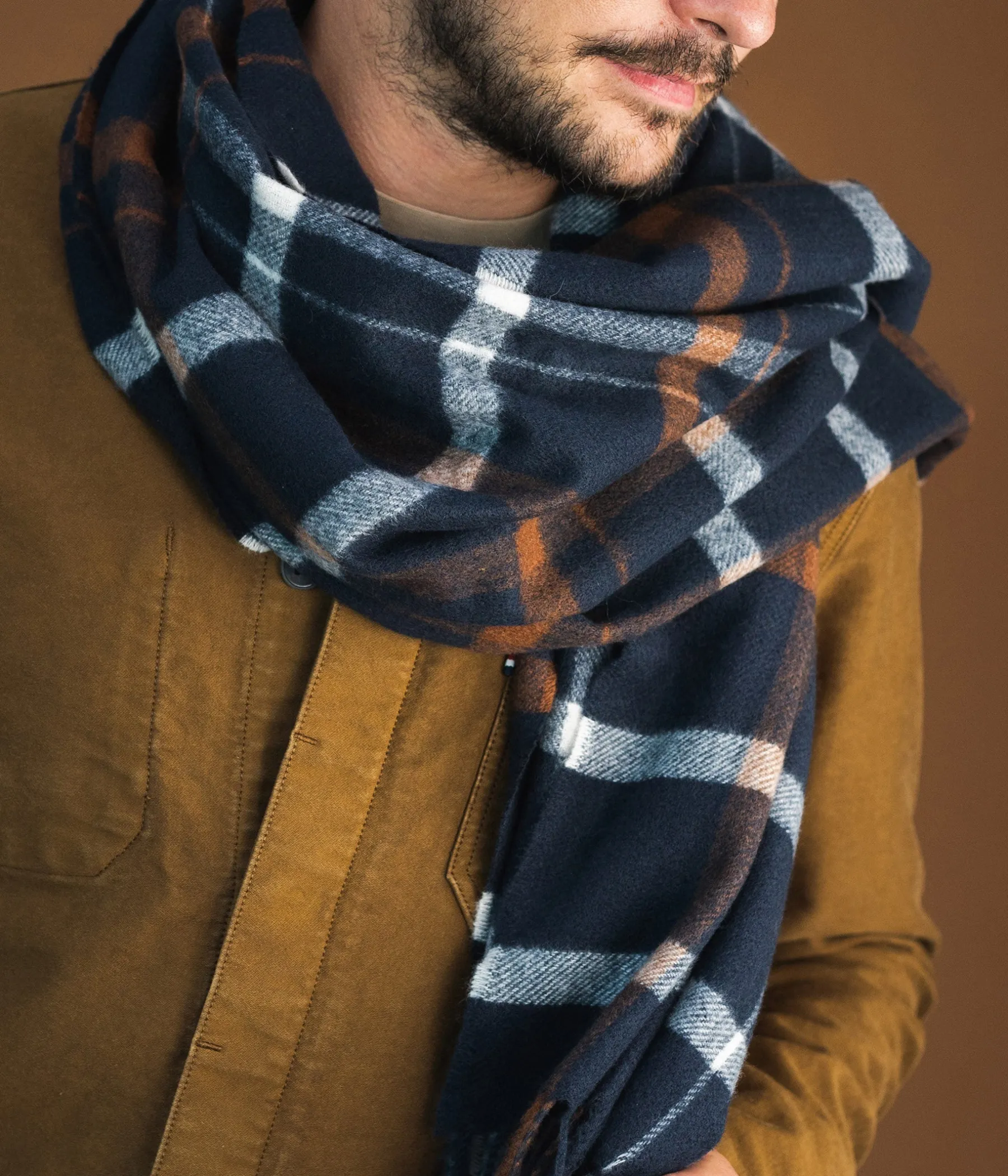 Homme Bocage Foulards>ECHARPE DORYAN MARINE