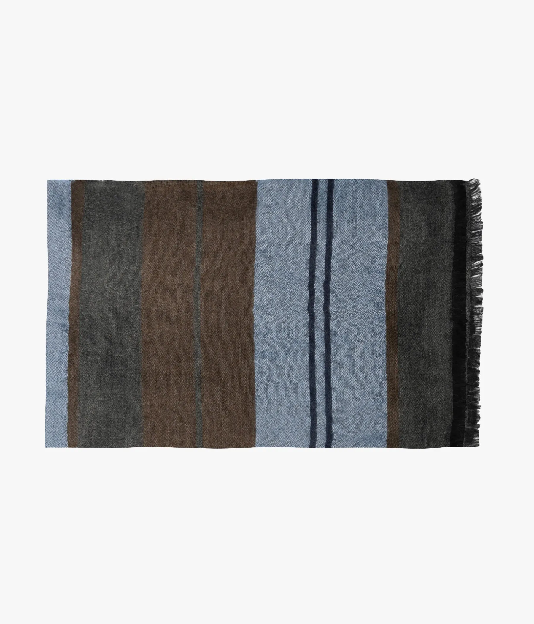 Homme Bocage Foulards>ECHARPE REMI KAKI ET BLEU