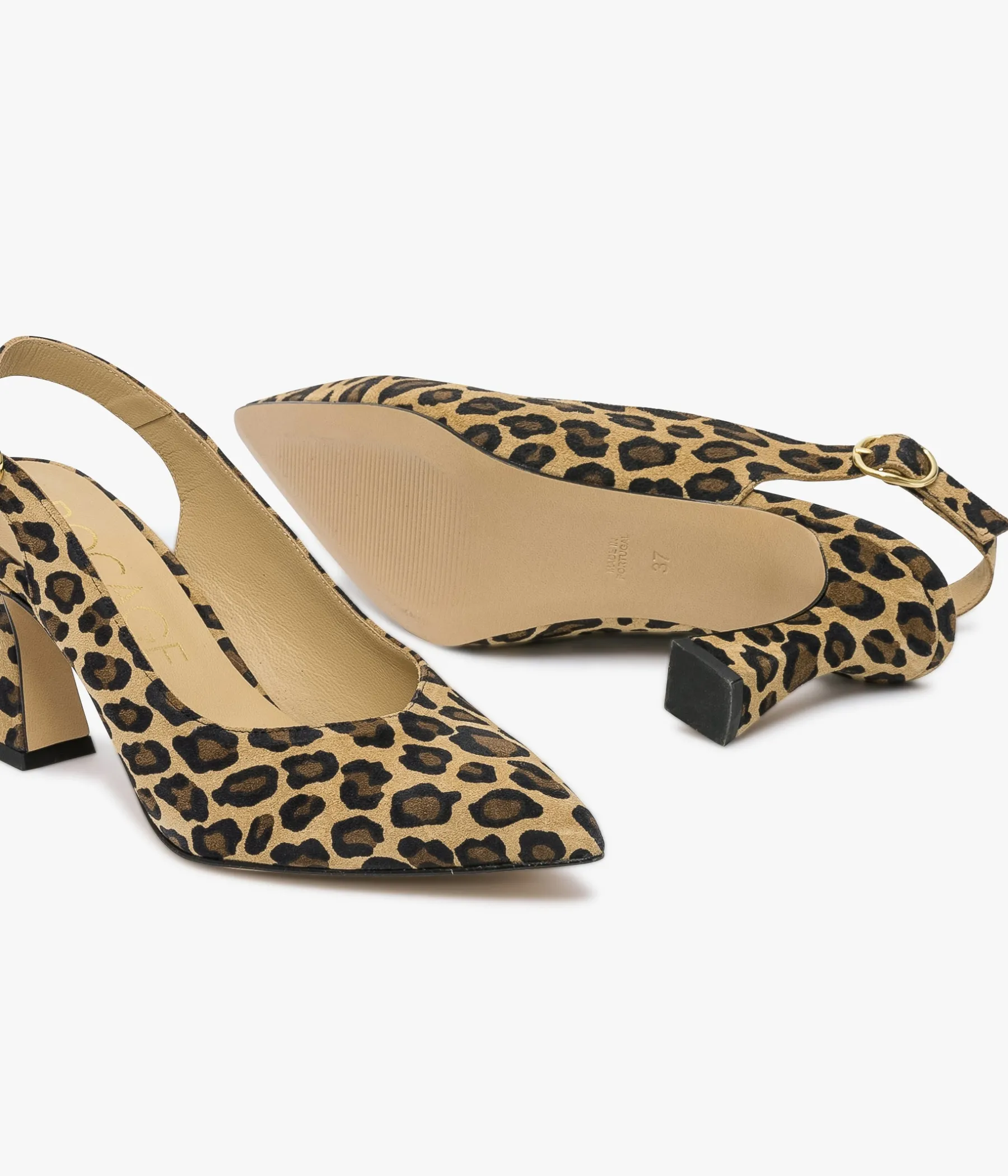 Femme Bocage Slingbacks>ESCARPIN DAFFY LEOPARD