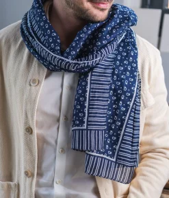 Homme Bocage Foulards>FOULARD CEDRIC MARINE