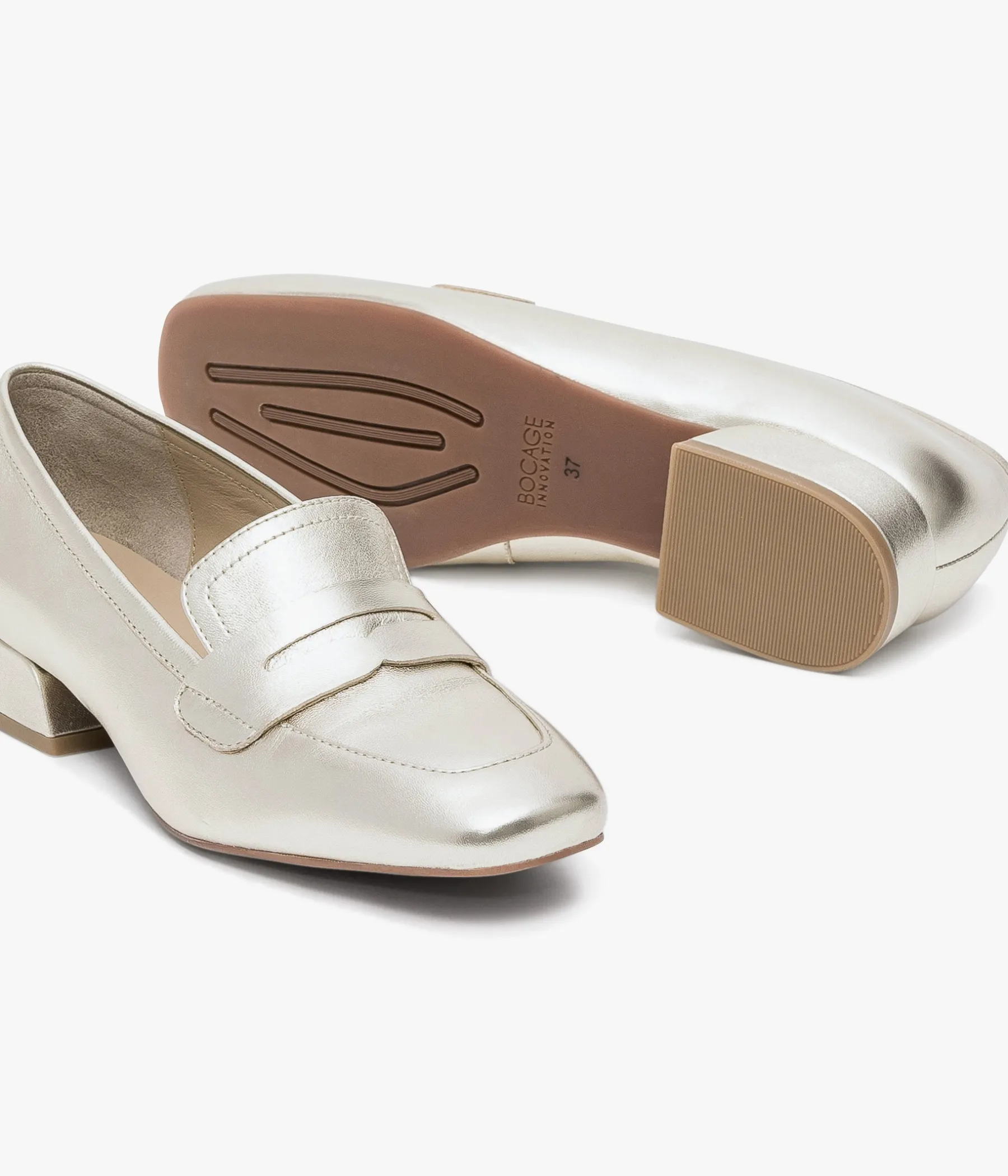 Femme Bocage Mocassins>MOCASSIN ANGIE PLATINE