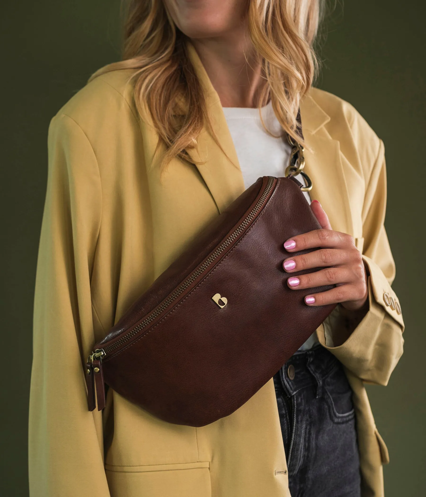 Femme Bocage Sacs Banane|Sacs À Bandoulière>SAC BANANE ALBANOX CHATAIGNE